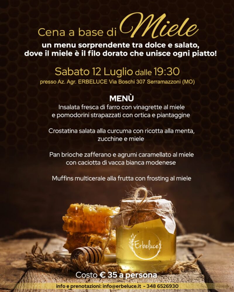 Cena a base di Miele -12 luglio 2025